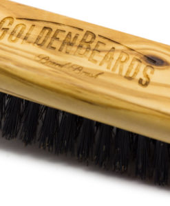 Golden Beards Bartbürste mit Holz Griff Wildschweinborsten
